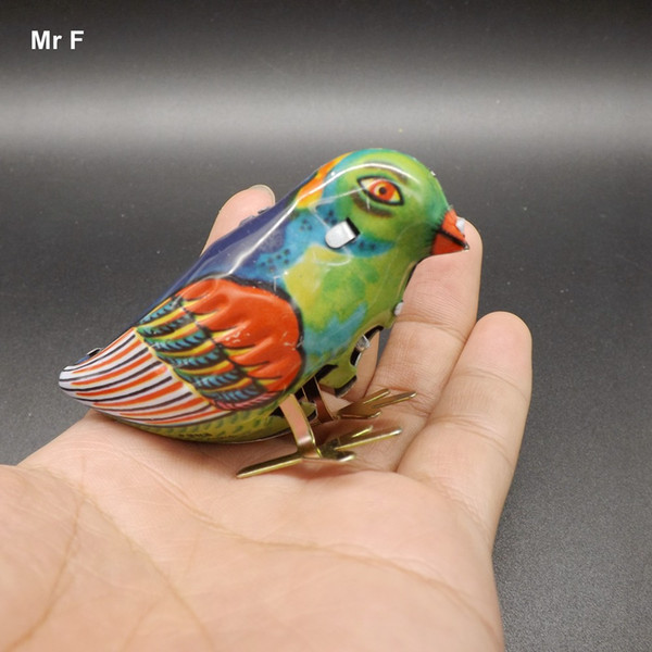 Vintage Wind-Up Bird Pecking Tin Mechanical Toy Children Gift For Kids Teaching Toy Fun Gift Game Kid