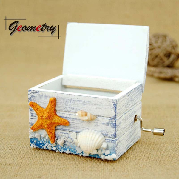 2018 new product fashion bauble ornament child gift gril friend romantic wooden artistic mini music box creative cuboid special festival