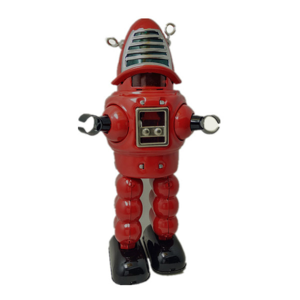 [TOP] Adult Collection Retro Wind up toy Metal Tin space mechanical planet bullet robot Clockwork toy figures model kids gift