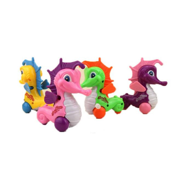 5pcs/lot 2017 Lovely Hippocampus Cartoon Animal Wind-up Clockwork Toys Funny For Children Kids