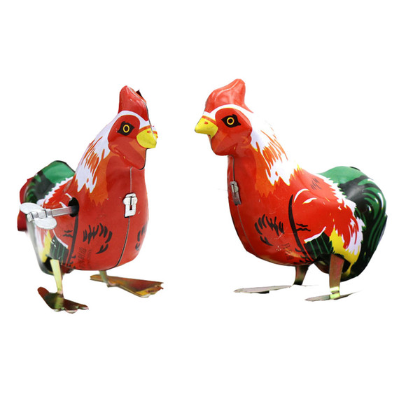 1 Pcs Cute Chicken Cock Model Clockwork Toys for Children/Adults New Tin Wind Up Toys Gift