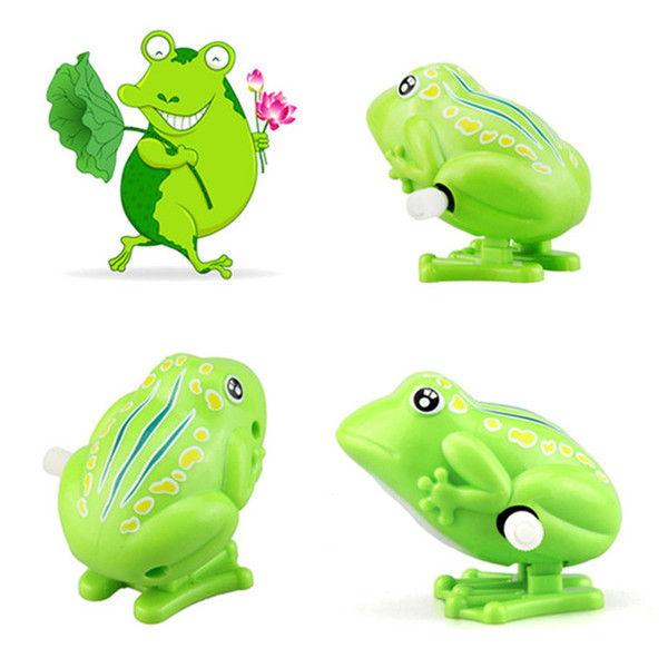 Kids Wind Up Clockwork Toy Mini Cute Jumping Frog Baby Toys Pull Back Wind Up Toys