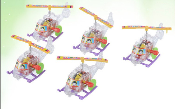Novelty wind-up toys creative clear mini airplane,children gift toys