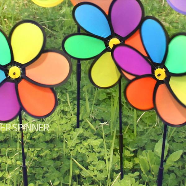 DIY windmill 24*64cm Classic Toys solids multicolors Wind Spinner Whirligig Garden Windmill plastic Toy gift buy 3 get 4