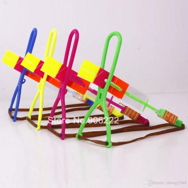 (20 pieces/set) Novelty Kids LED Flying Toys Biggest Size Slingshot Amazing Arrow Helicopter For Birthday Party Supplies