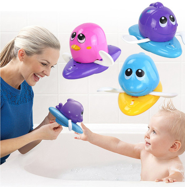 Wholesale Safety Baby Bath Water Toy Floating plastic Dolphin cray goldfish penguin frog Kids Toys Cute Swimming Toy Shower Beach Play toys