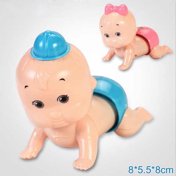 New Cartoon Climbing Clockwork Doll Children's Learning Toys Baby Simulation Toys Crawl Doll Shakes Hip Wind-up Toys