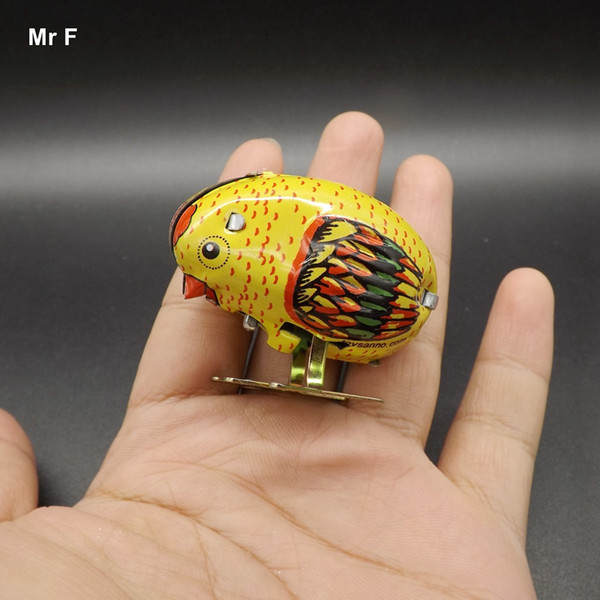 Wind Up Toys Animal Robot Chicken Pecking Metal Models Pull Back Interactive Toy For Children Boys