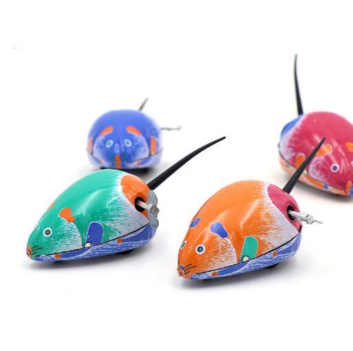 New Cute Childern's Classic Metal Iron Mouse Clockwork Toys vintage Toys Wind up Babies Funny Chinese Toys YH999