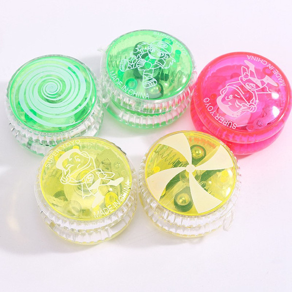 Cute child yoyo flashing ball green red ball creative kids yoyo glitter toys For Children Children Yoyo Ball