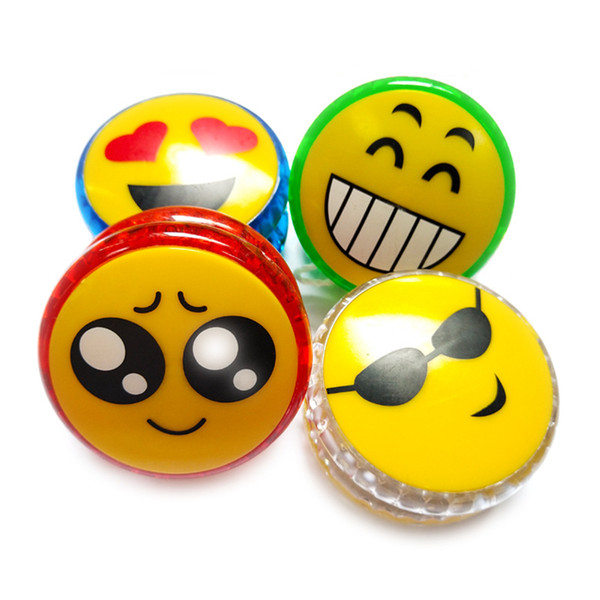Emoji Smiley Yoyo LED glowing luminous toy Colorful Yo-Yo kids toys for halloween christmas children holiday