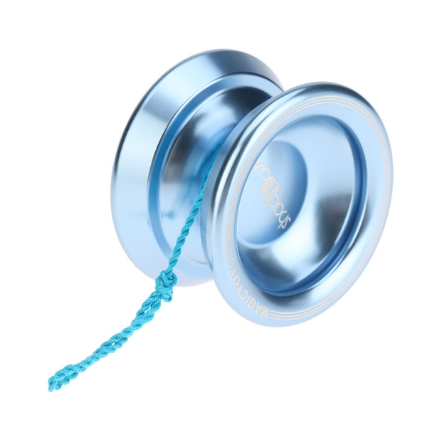 New Magic Yoyo T8 Aluminum Alloy Metal Yoyo Professional 8 Ball Kk Bearing With String Kids Toys Yoyo Lake Blue & Gold Colors