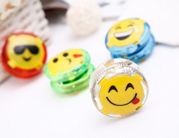 Emoji Smiley Yoyo LED glowing luminous toy Colorful Yo-Yo kids toys