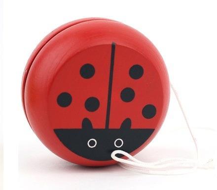 Red Cute animal yo-yo toys Bearing Professional Yoyo Toys wood High Precision Game Special Props diabolo juggling