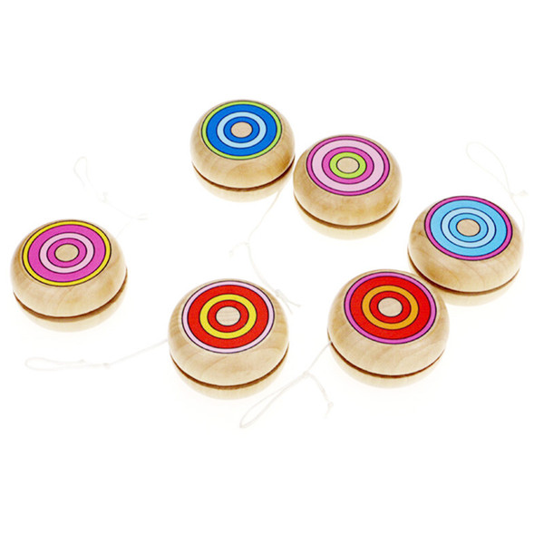 Mix Color Magic wooden Yoyo coordination YOYO Toy Spin Wooden ToysIntelligence Development Yoyo For The Children