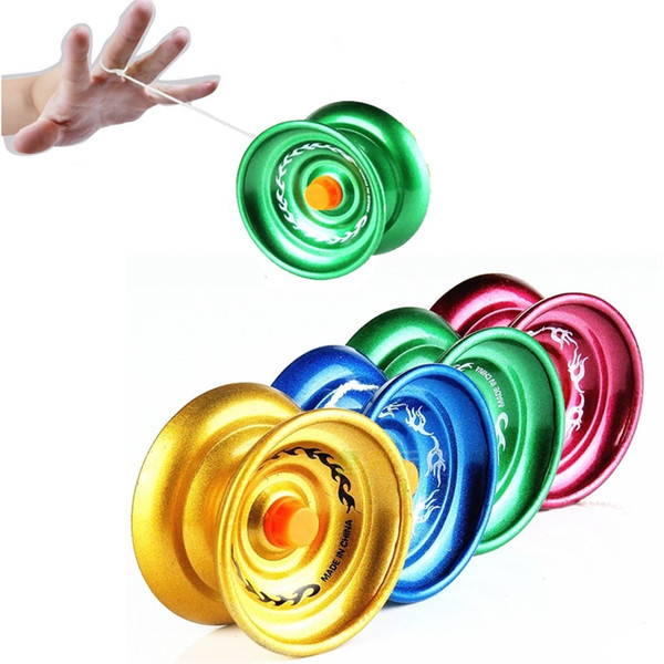 Alloy yoyo ball Kids Toys Metal ball bearing String Trick yoyo Diabolo Yo-Yo Ball Funny yoyo Professional educational toys (color random)