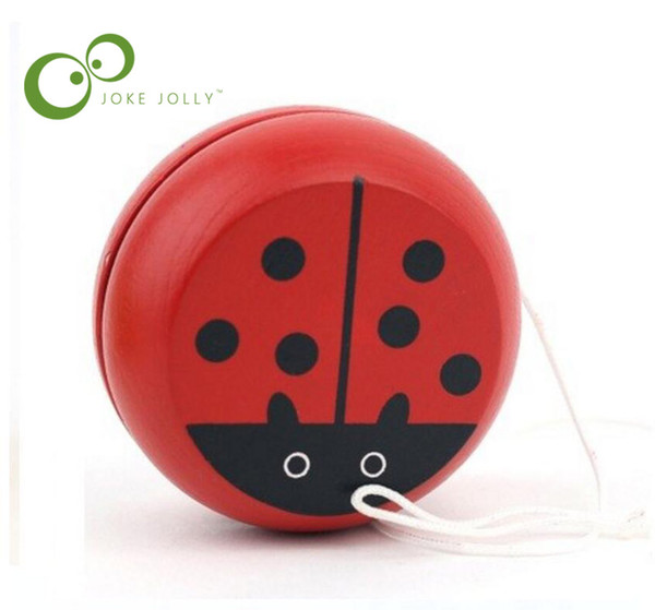 professional yoyo Red wooden Beetle yo-yo toys Professional Yoyo Toys High Precision Game Special Props WYQ