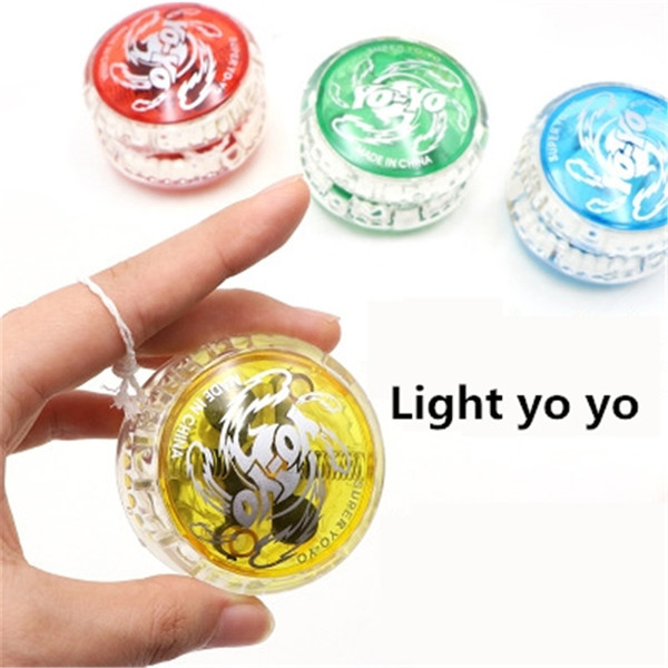 LED Flashing Yoyo Classic Kids Toys Professional Magic Yoyo Spin Aluminum Alloy Metal Yoyo Bearing with Spinning String