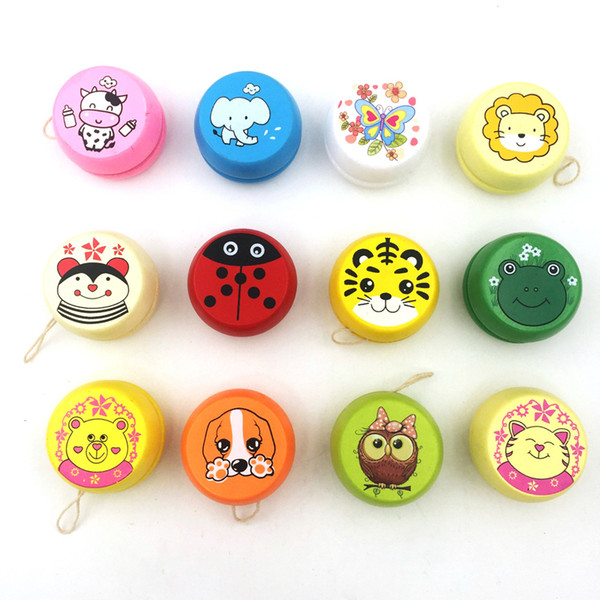 Cute Animal yo-yo toys Bearing Professional Yoyo Toys wood High Precision Game Special Props diabolo juggling