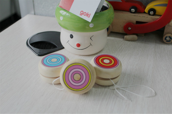 yoyo wooden Wholesale wooden YOYO yo yo kids classic toys xmas gifts party favors kindergarten school carnival loot bag filler GYH S26