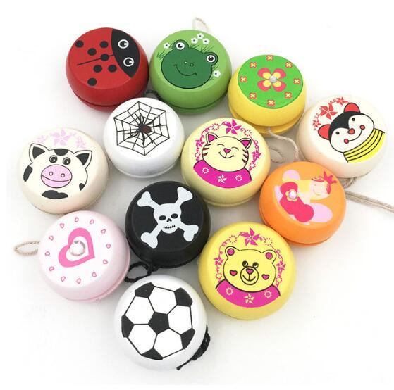 Cute Animal Prints Wooden Yoyo Toys Ladybug Toys Kids Yo-Yo Creative Yo Yo Toys For Children Children Yoyo Ball