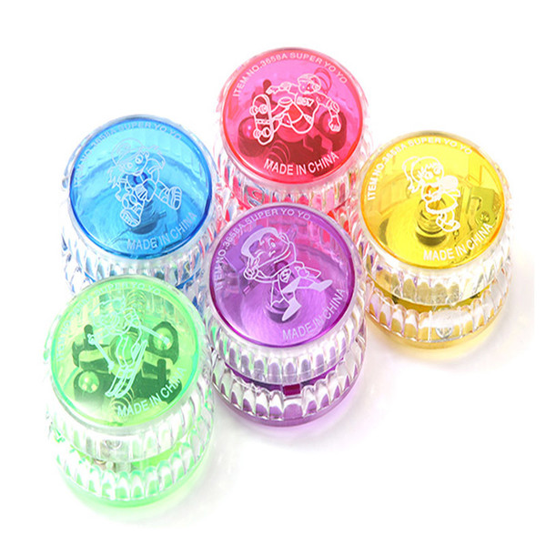 Mix Color Wholesale 10 Pcs Fashion YoYo Ball Luminous LED Flashing Child Clutch Mechanism Yo-Yo toys for Kid Party Entertainment Gift