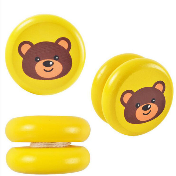 Red Cute animal yo-yo toys Bearing Professional Yoyo Toys wood High Precision Game Special Props diabolo juggling