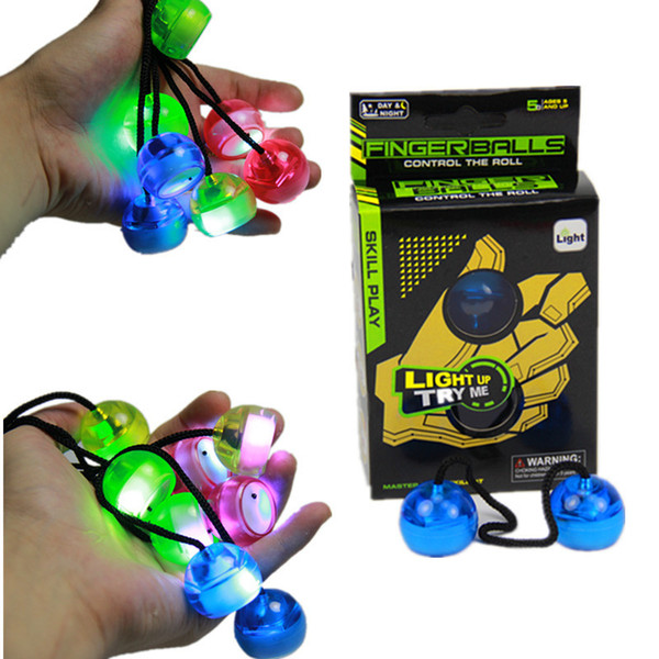 The supply of light finger yo yo fingertips fingertips decompression toys gyro LED light colorful finger