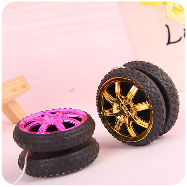 New Pattern Wheel Shape Electroplating Funny Yoyo Ball Bearing String Popular Style Kids Toy Gift 0 56jc W