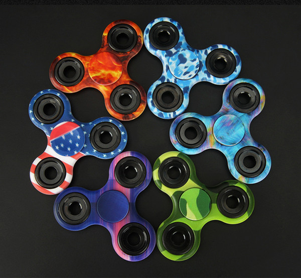 Camo HandSpinner Design Designer Fingertips Spiral Fingers Fidget Spinner EDC Hand Spinner Acrylic Plastic Camouflage Gyro Toys