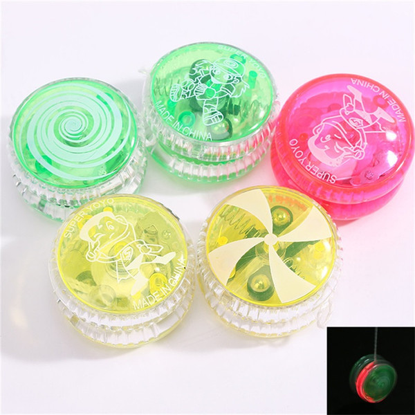 Creative Light Up Finger Spinning YoYo Children Toy Gift Multi Color Plastic LED YoYo Hot Sale 1 4zp C R