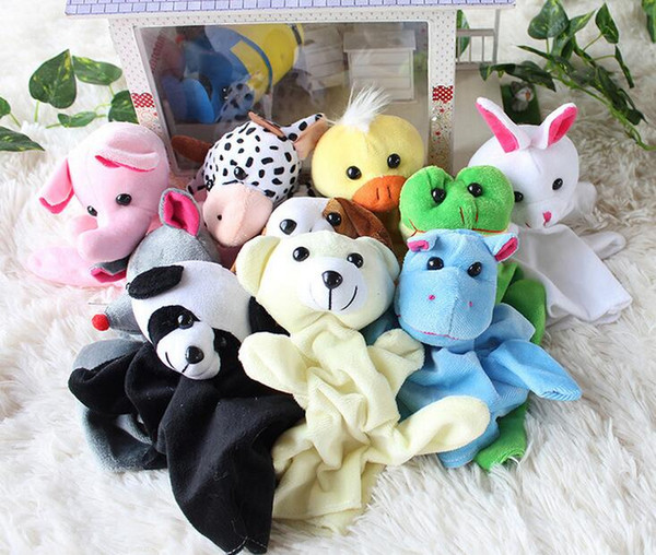 Animals Plush Toys Animals Hand puppets forest animal hand puppet 10inch Kids Toys Puppets 