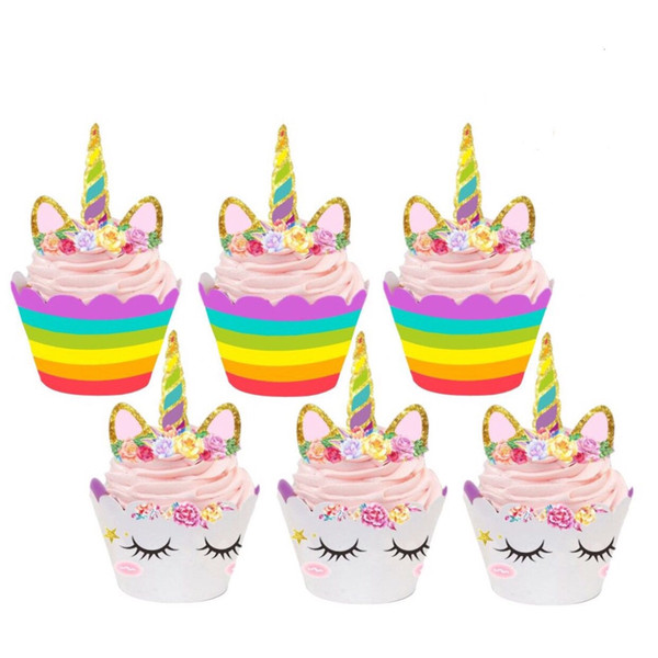 Design multicolor unicorn party decorations kids birthday party decorator cakes unicorn banners streamers and confetti unicorn toys