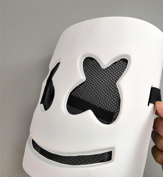 Marshmello Mask DJ Masks for Halloween Future Bass Music Fans Concert Props - PVC Costumes Simple Cosplay Mask (Single Side)