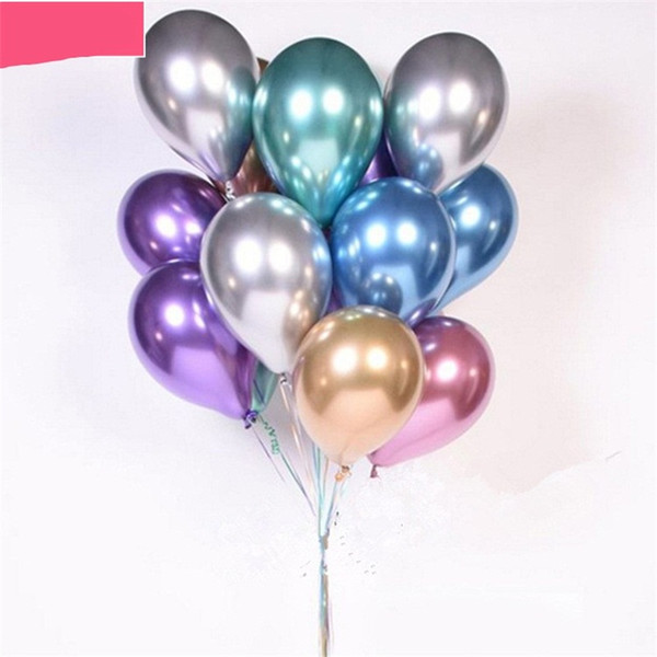 Metallic Latex Balloon Metal Chrome Airballoons Alloy Colors Mix Wedding Party Decoration 12 Inches 0 45ge F1