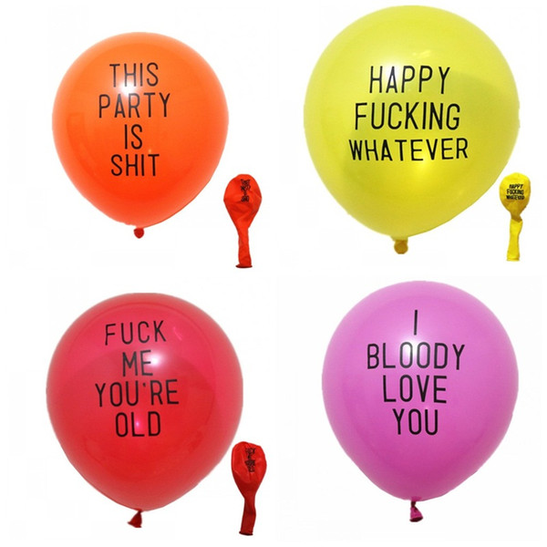 Birthday Funny Party Abusive Balloon Emulsion Anti Wear Easy To Clean Rude Balloons Eco Friendly Printing Popular Decoration 0 35hca I1
