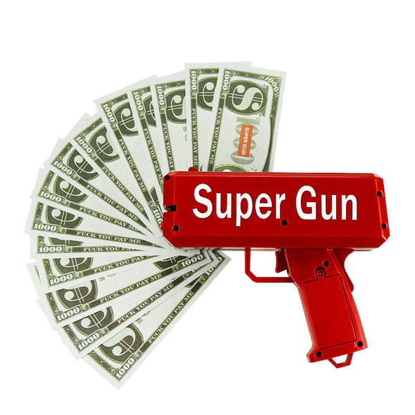 Cash Cannon Super Money Gun Spray Dollar Bills Gun Make Money Rain Gun For Halloween and Christmas Supplies Party Props