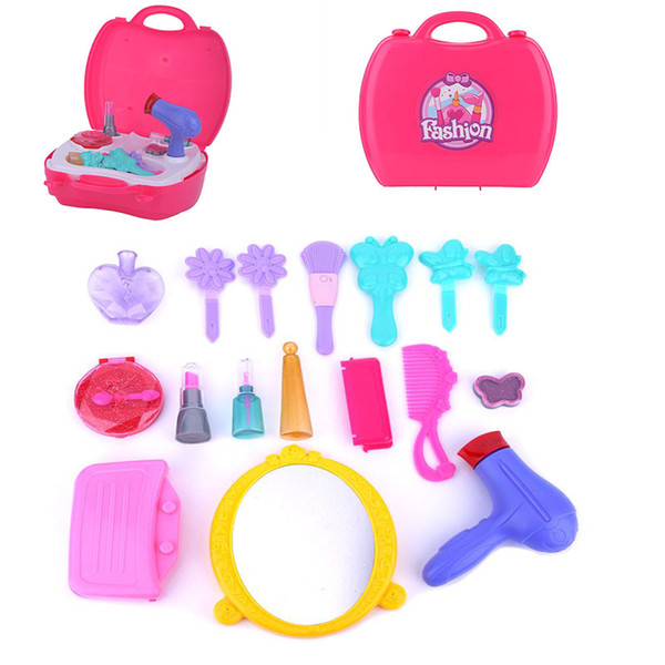 Little Girls Kids Pretend Play Makeup Dressing Cosmetic Kit Learning Beauty Preschool Toys