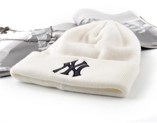 Winter Warm Knitted Hat NY Letters Embroidered Beanie For Unisex Fashion Outdoor skiing Caps