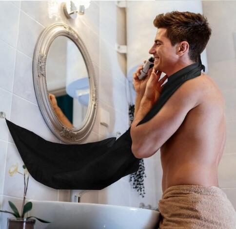 Men Bathroom Shave Apron Beard Care Trimmer Men's Facial Hair Bib Catcher Polyster Shaving Apron Cape Cloth Sink Tools