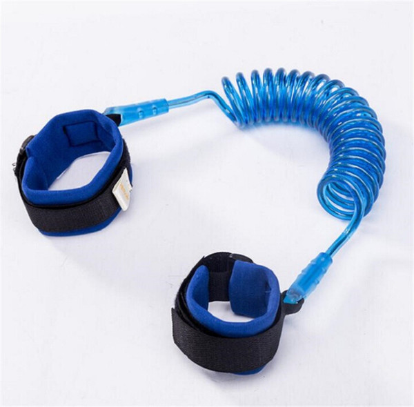 1.5m Fashion Baby Child Kids anti lost wristband Wrist Link Safety Harness Strap Rope Leash with metal connector free fast shipping