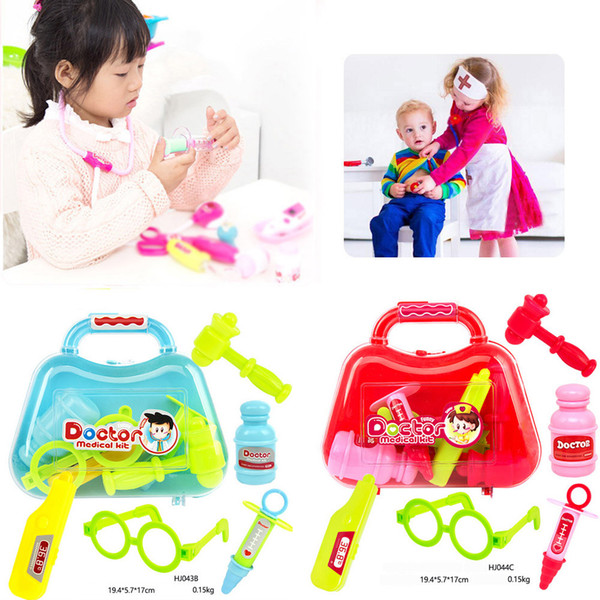 Pretend Play Toys 5pcs Kids Baby Doctor Medical Play Carry Set Case Education Role Play Toy Kit Gift toys for children