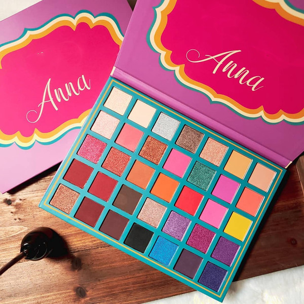 Newest Newest Hot Makeup Palette Anna 35colors Eye shadow Palette Shimmer Matte High quality DHL 