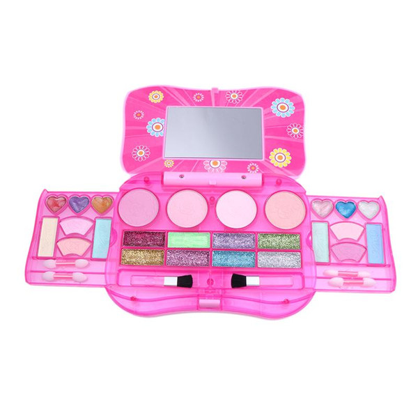 Makeup Play Set Princess Girls All-In-One Deluxe Cosmetic Toys & Real Make up Palette with Mirror (Washable)
