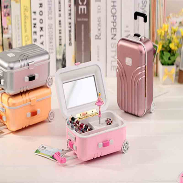 Brand new fashion music box jewelry box colorful design cute gift beautiful with mirror and ballet girl style