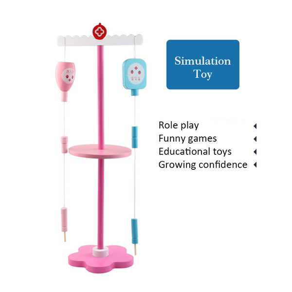 Wooden Simulation Medical Box Role Play Baby Family Children Doctor Toy Suit Small Nurse Injection Game Parent-children Interaction