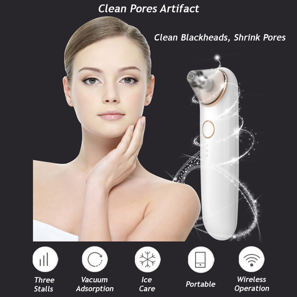 Electric Face Acne Vacuum Cleansing Instrument Remover Blackhead Suction Tool Facial Acne Pore Cleaner Portable Skin Beauty Device