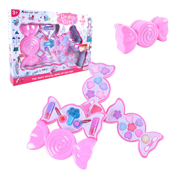 15pcs Fashion girl princess make-up toys Butterfly cosmetics box makeup eye shadow lipstick combination stage Xmas makeup gift box