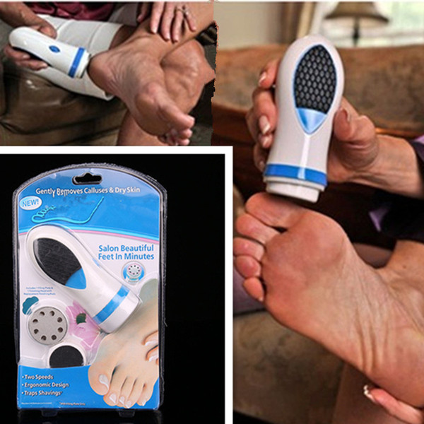 Electric Foot Massager Brush heel care tool cleaning dead dry skin smoothes feet callus remover pedicure hallux valgus splint with box