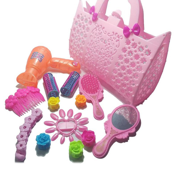 A/B Girl Dress Up Makeup Toy Set Child Love Beauty Play Plastic Portable Makeup Set Exercise Ability Ability Role Playing Props